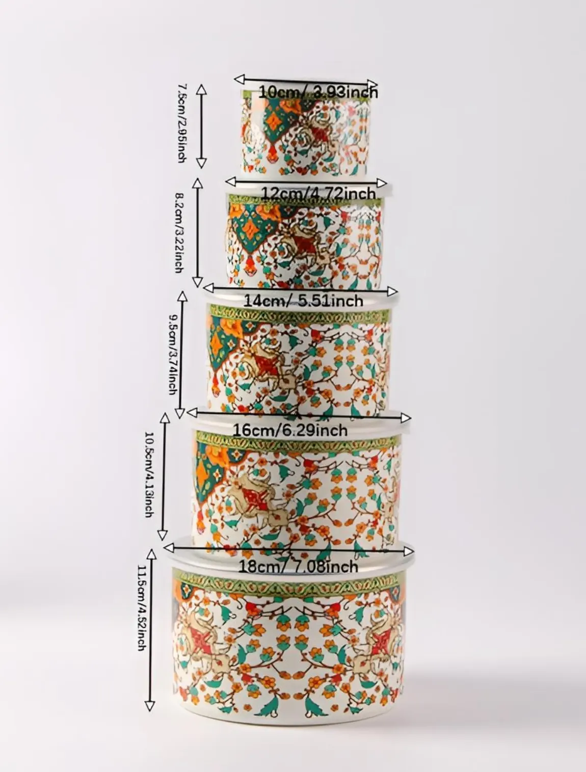 5pc Enamal Bati set 2 - Image 4