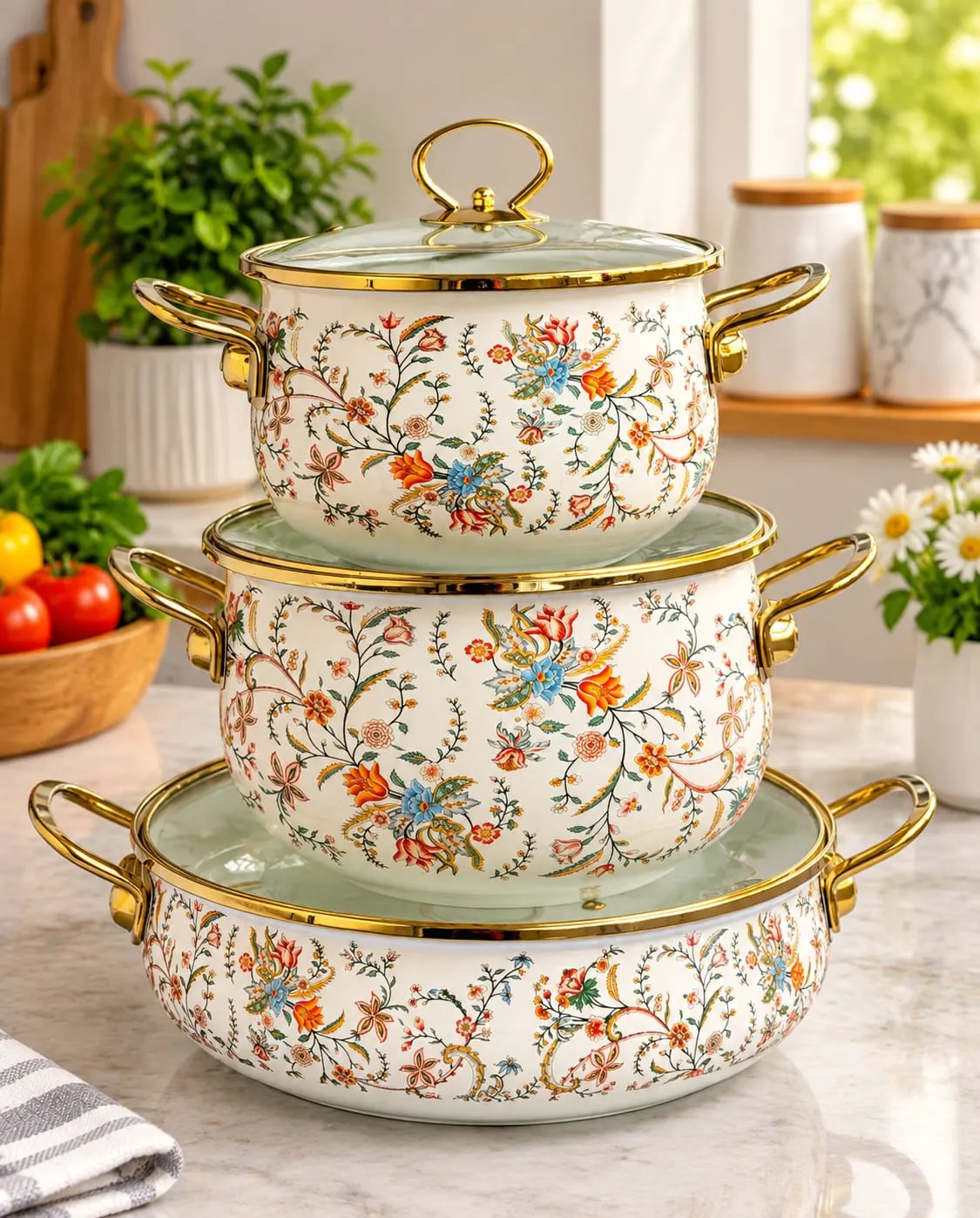 3pc Enamal casserole set-2